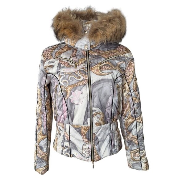 NEW Women MDC Doris Pfister Ski Puffer Jacket Cocoon Fur Fairy Coat Us 10‎ EU 40 - Picture 1 of 16
